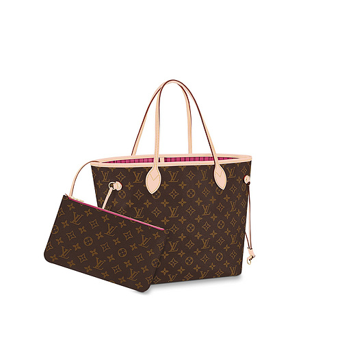 M41178L LV Bags Louis Vuitton Bag Bag neverfull Mid -handbag color peony powder -LV Louis Vuitton Womens bag Amazon foreign trade BAG-5794cbbc